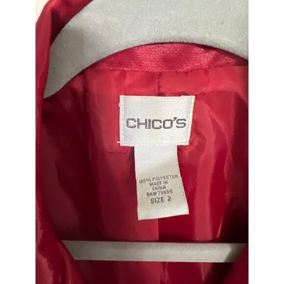 Chico’s size 2 or medium red blazer jacket - Picture 2 of 3